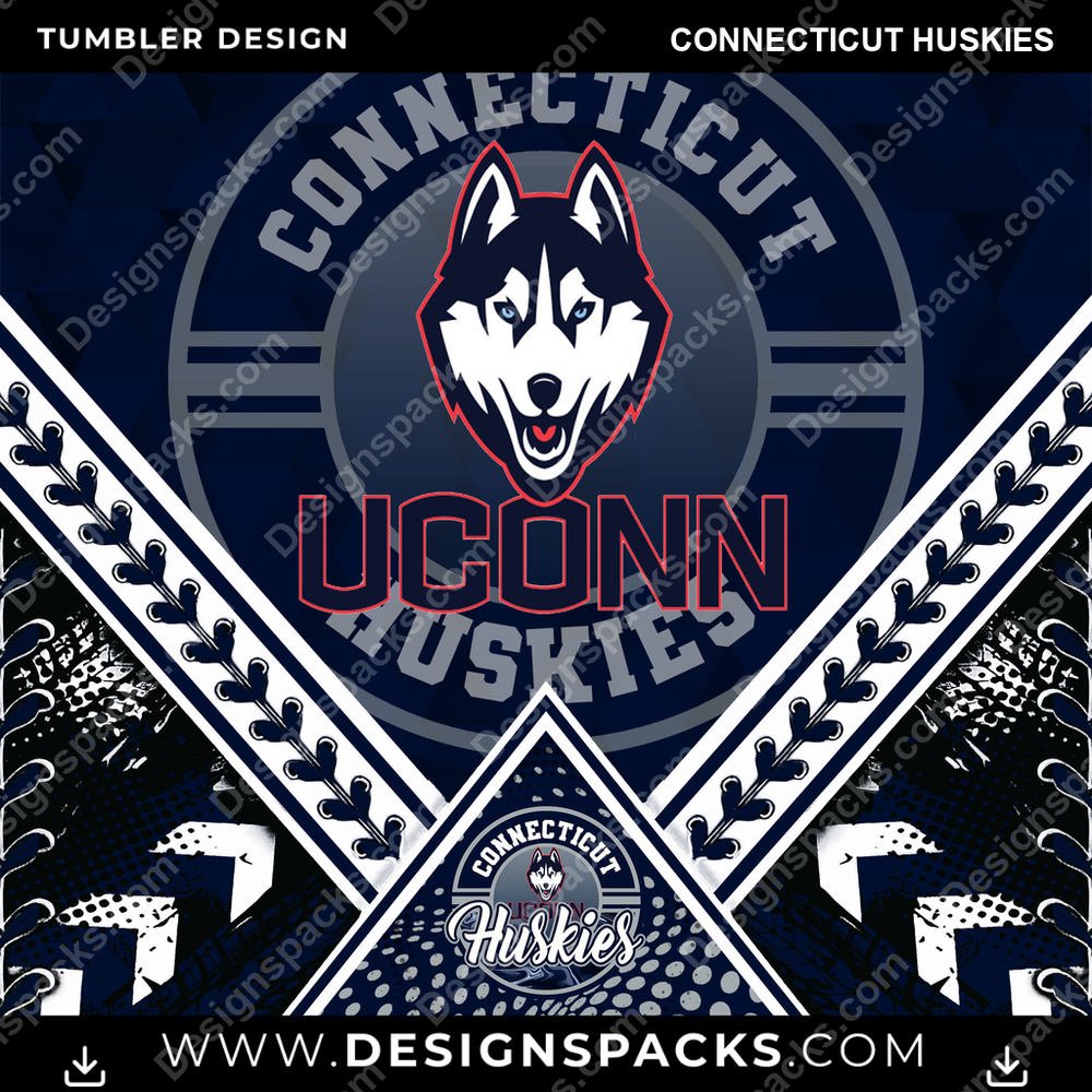 College Sport Diamond Connecticut Huskies NCAA College Sport Tumbler Digital Wrap Design Download