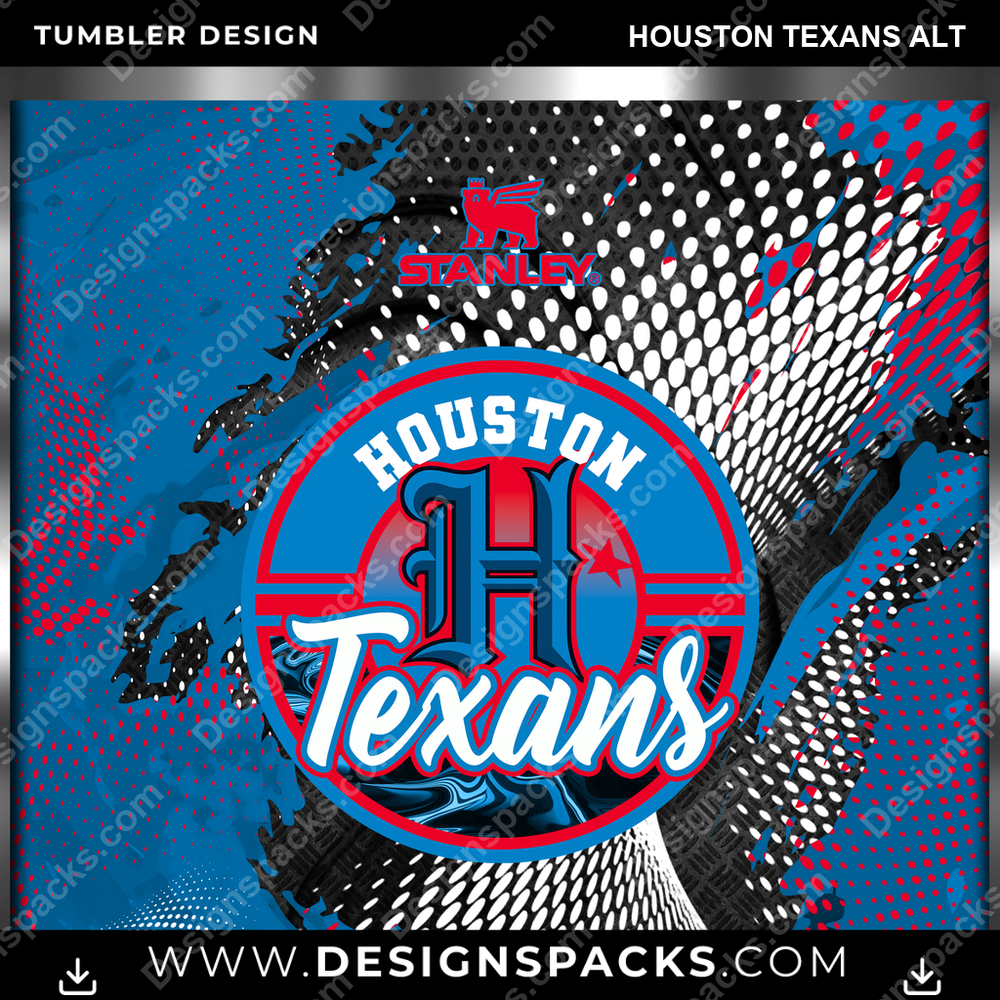 Football Stanley Houston Texans Alt Tumbler Digital Wrap Design