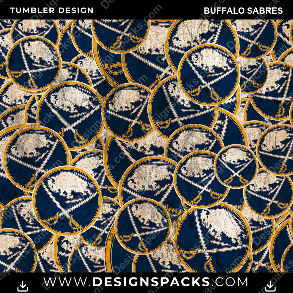 Hockey Logo BG Buffalo Sabres Tumbler Digital Wrap Design