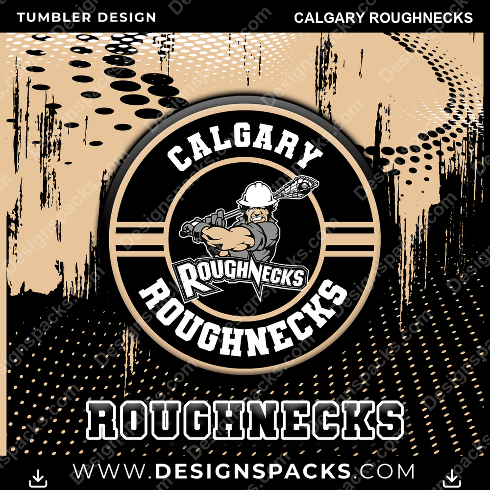 Lacrosse Dot Logo Calgary Roughnecks Tumbler Digital Wrap Design