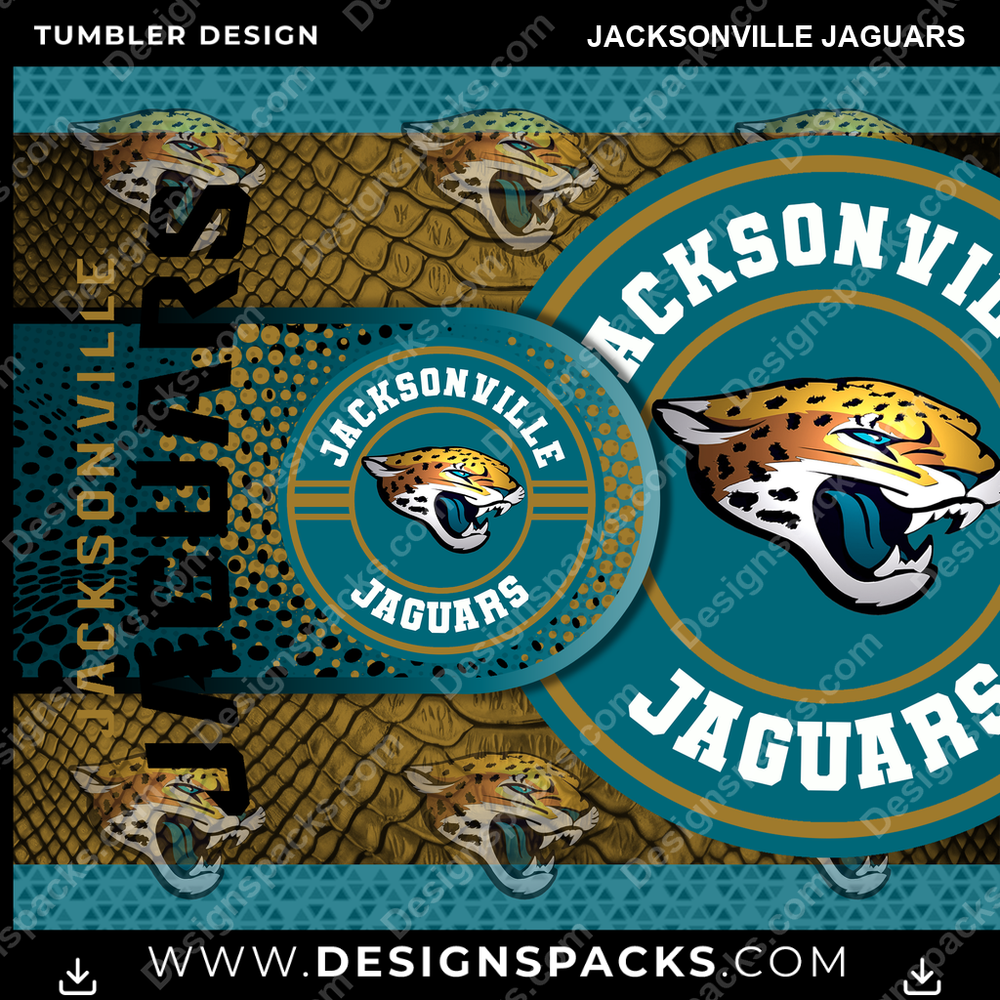 Football Hyper Jacksonville Jaguars Tumbler Digitales Wickeldesign