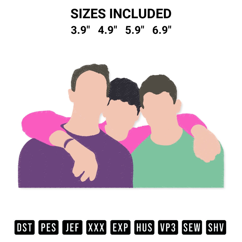 Get the Jonas Brothers Embroidery Design embroidery design for your custom crafts! Premium digitized files available for instant download at Designspacks.com. Available sizes: 3.9", 4.9", 5.9", 6.9".