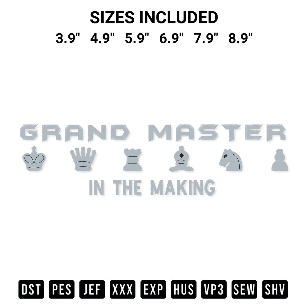 Elevate your next project with our Grand Master In The Making Embroidery Design embroidery file. Shop high-quality digital patterns instantly at Designspacks.com. Available sizes: 3.9", 4.9", 5.9", 6.9", 7.9", 8.9".