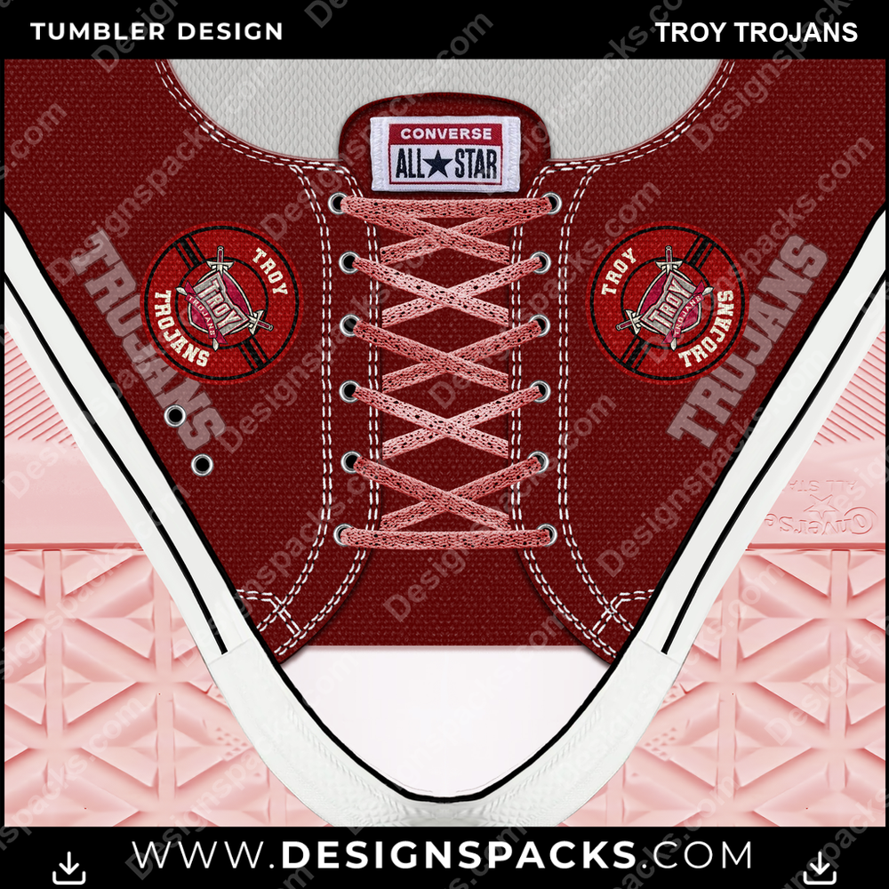 College Sport Converse Troy Trojans NCAA College Sport Tumbler Digital Wrap Design Download