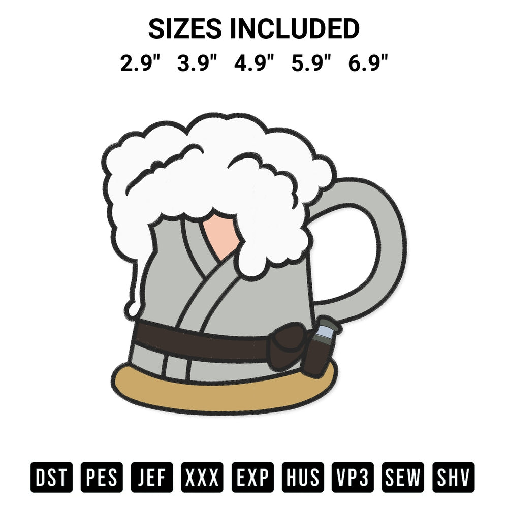 Create amazing crafts with the Star Wars Beer Mug Embroidery Design embroidery file. High-quality digital download from Designspacks.com, perfect for beginners and pros. Available sizes: 2.9", 3.9", 4.9", 5.9", 6.9".