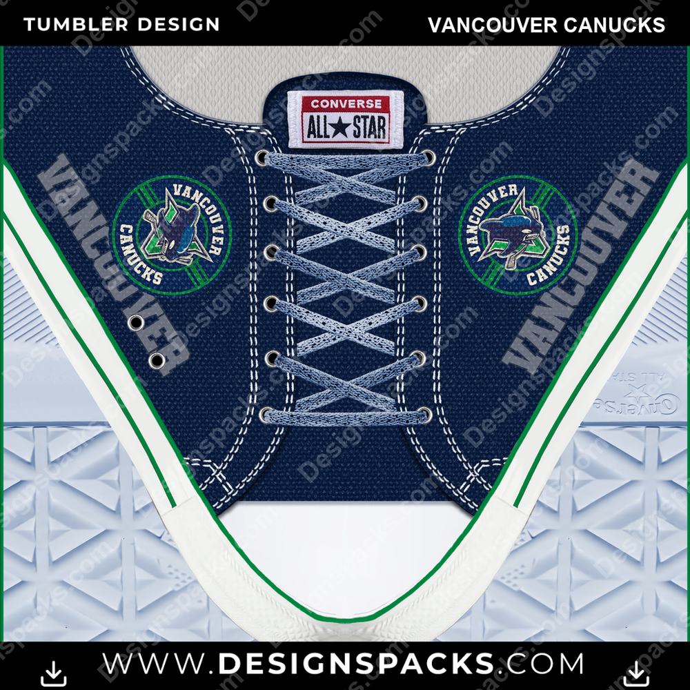Ice Hockey Converse Vancouver Canucks Tumbler Digital Wrap Design
