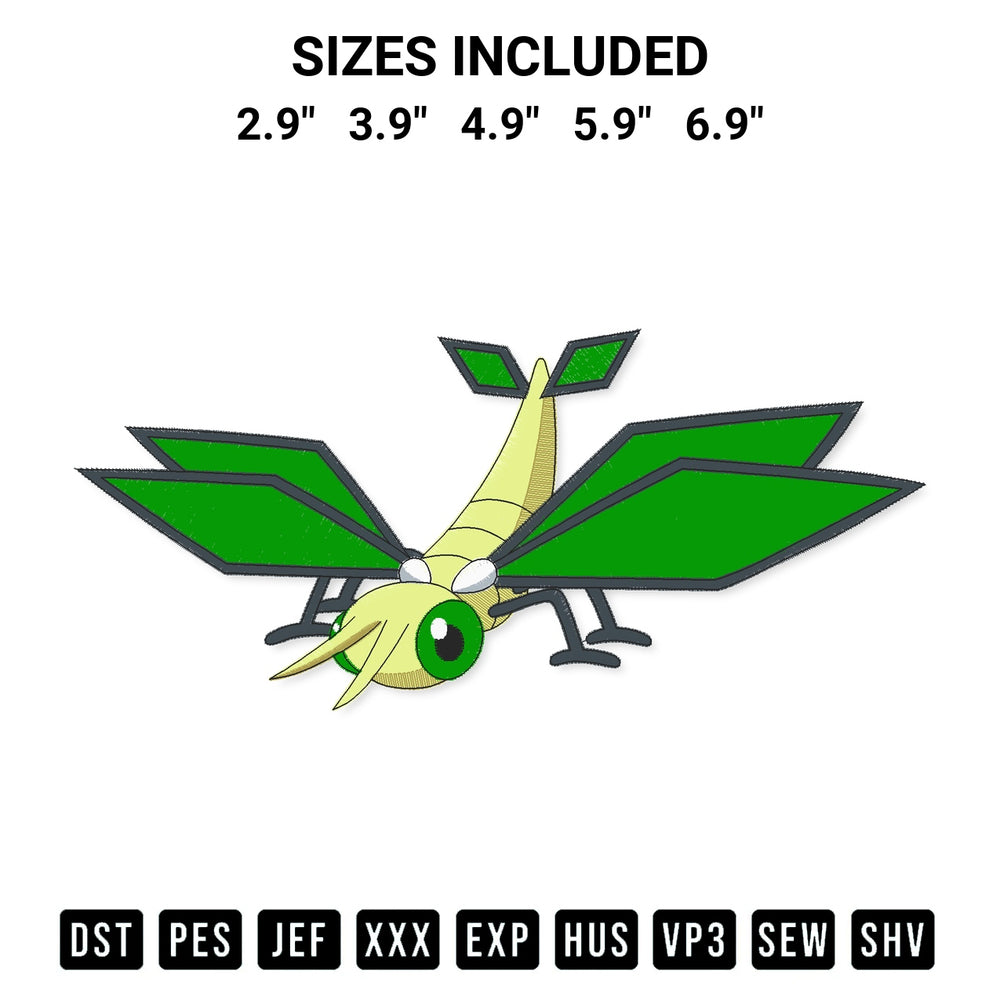 Add a unique touch to your apparel with the Vibrava Pokemon Embroidery Design embroidery file. Premium instant download available now on Designspacks.com. Available sizes: 2.9", 3.9", 4.9", 5.9", 6.9".