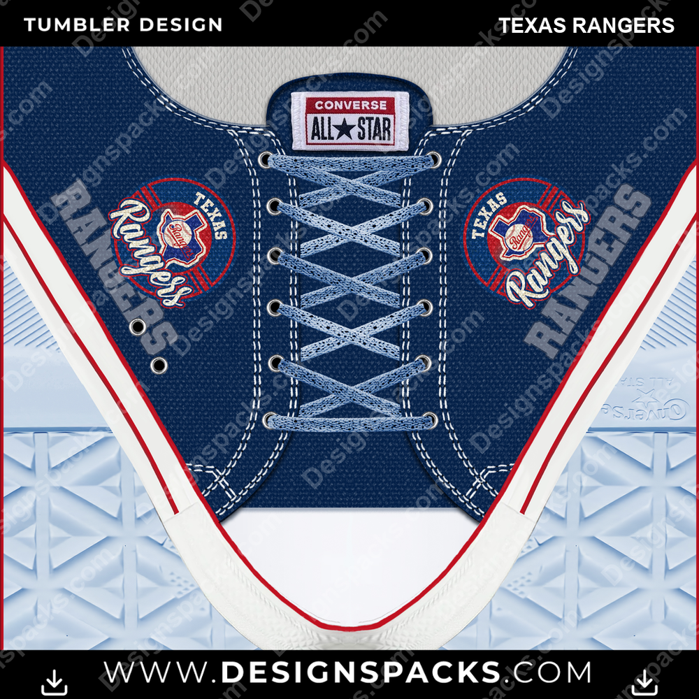 Baseball Converse Texas Rangers Trinkbecher Digitales Wrap Design