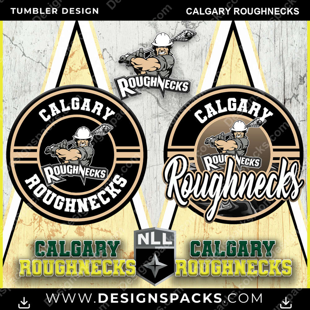 Lacrosse Sports Calgary Roughnecks Tumbler Digital Wrap Design