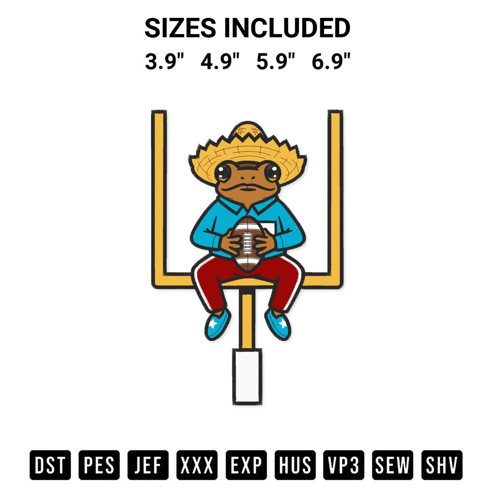 Create amazing crafts with the Puerto Rico Bad Bunny Football Embroidery Design embroidery file. High-quality digital download from Designspacks.com, perfect for beginners and pros. Available sizes: 3.9", 4.9", 5.9", 6.9".