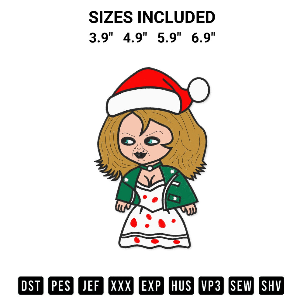 Shop the Chibi Tiffany Christmas Embroidery Design machine embroidery pattern at Designspacks.com. Beautifully digitized for flawless stitching on any fabric. Available sizes: 3.9", 4.9", 5.9", 6.9".