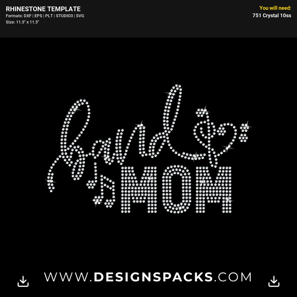 Marching Band Mom Music Pride Shirt Rhinestone Digital Template