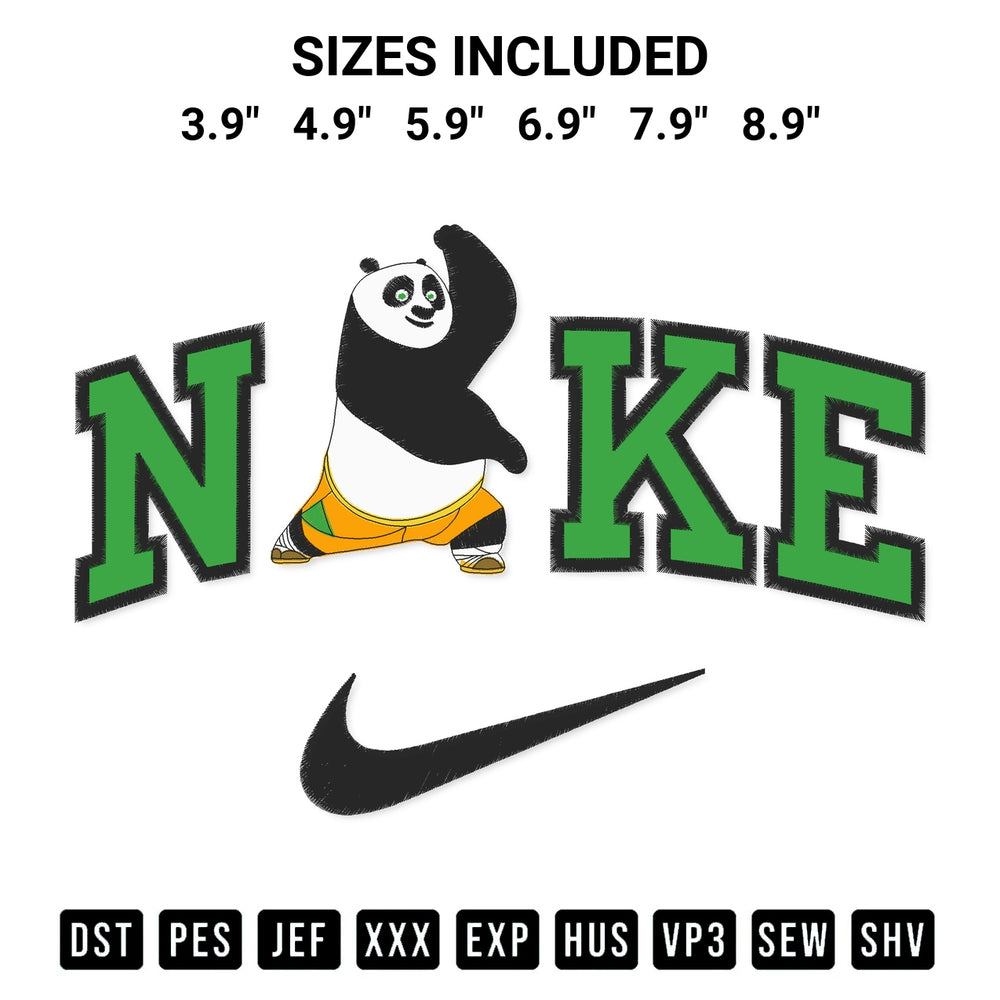 Elevate your next project with our Nike Kung Fu Panda Embroidery Design embroidery file. Shop high-quality digital patterns instantly at Designspacks.com. Available sizes: 3.9", 4.9", 5.9", 6.9", 7.9", 8.9".