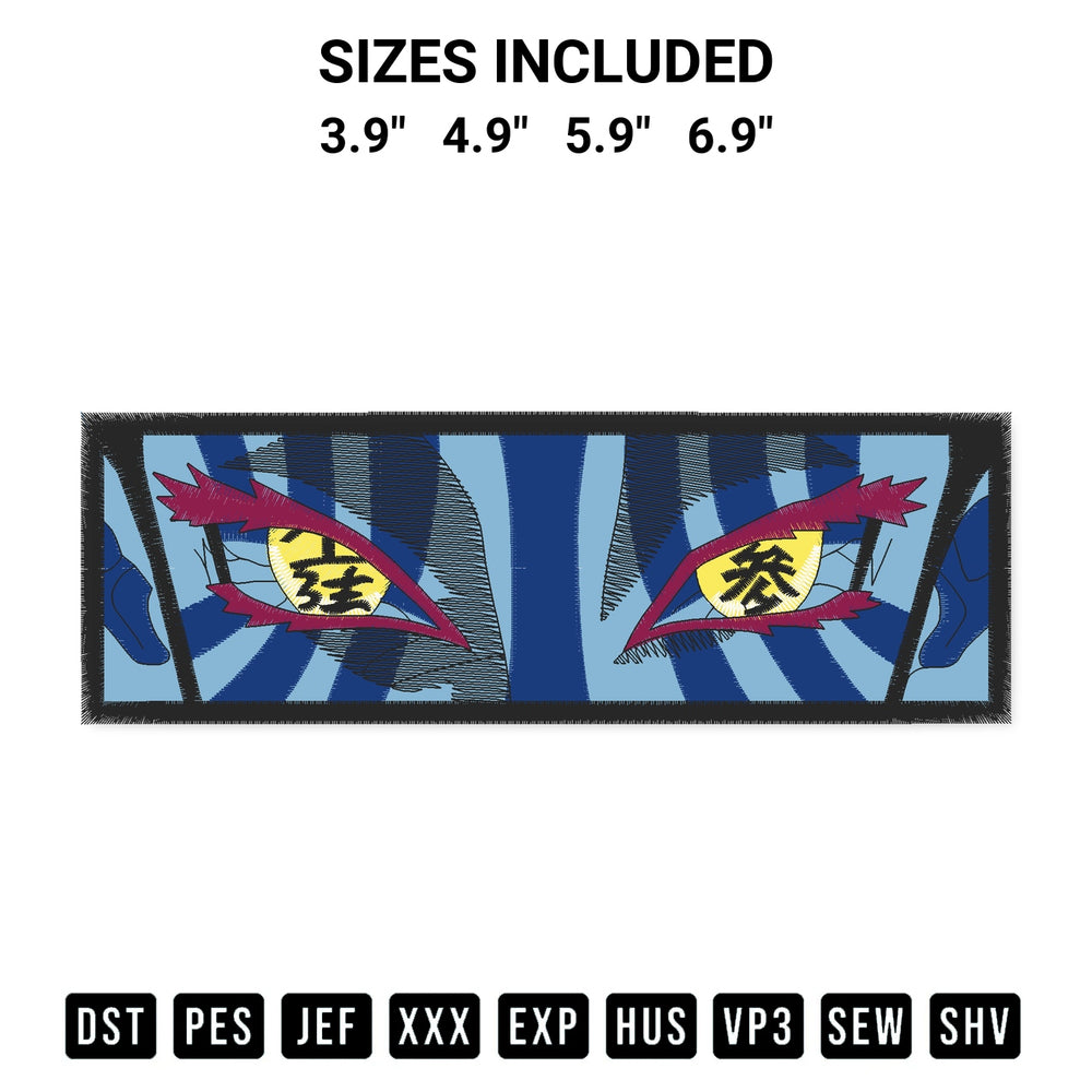 Elevate your next project with our Akaza Eyes Embroidery Design embroidery file. Shop high-quality digital patterns instantly at Designspacks.com. Available sizes: 3.9", 4.9", 5.9", 6.9".