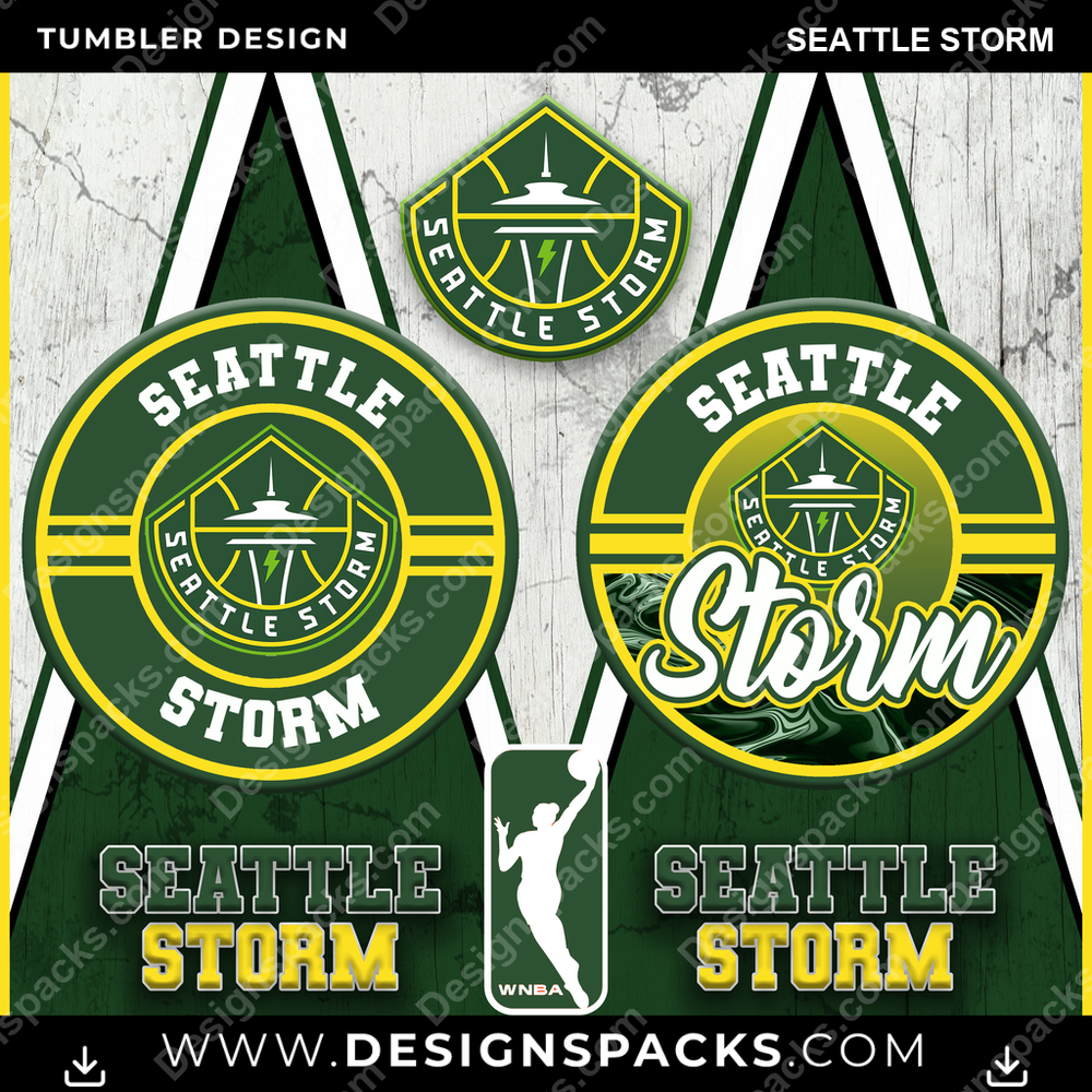 Basketball Sports Seattle Storm Tumbler Digital Wrap Design