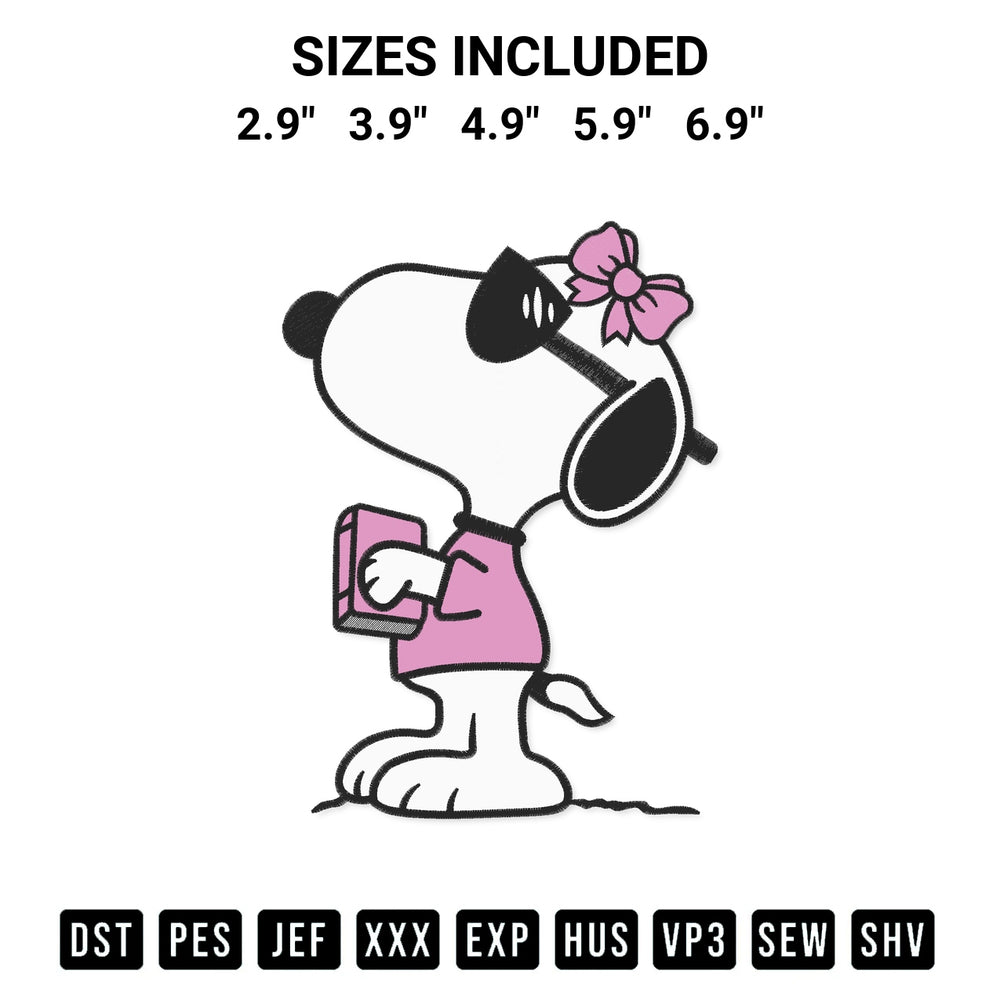 Elevate your next project with our Cute Snoopy Girl Embroidery Design embroidery file. Shop high-quality digital patterns instantly at Designspacks.com. Available sizes: 2.9", 3.9", 4.9", 5.9", 6.9".