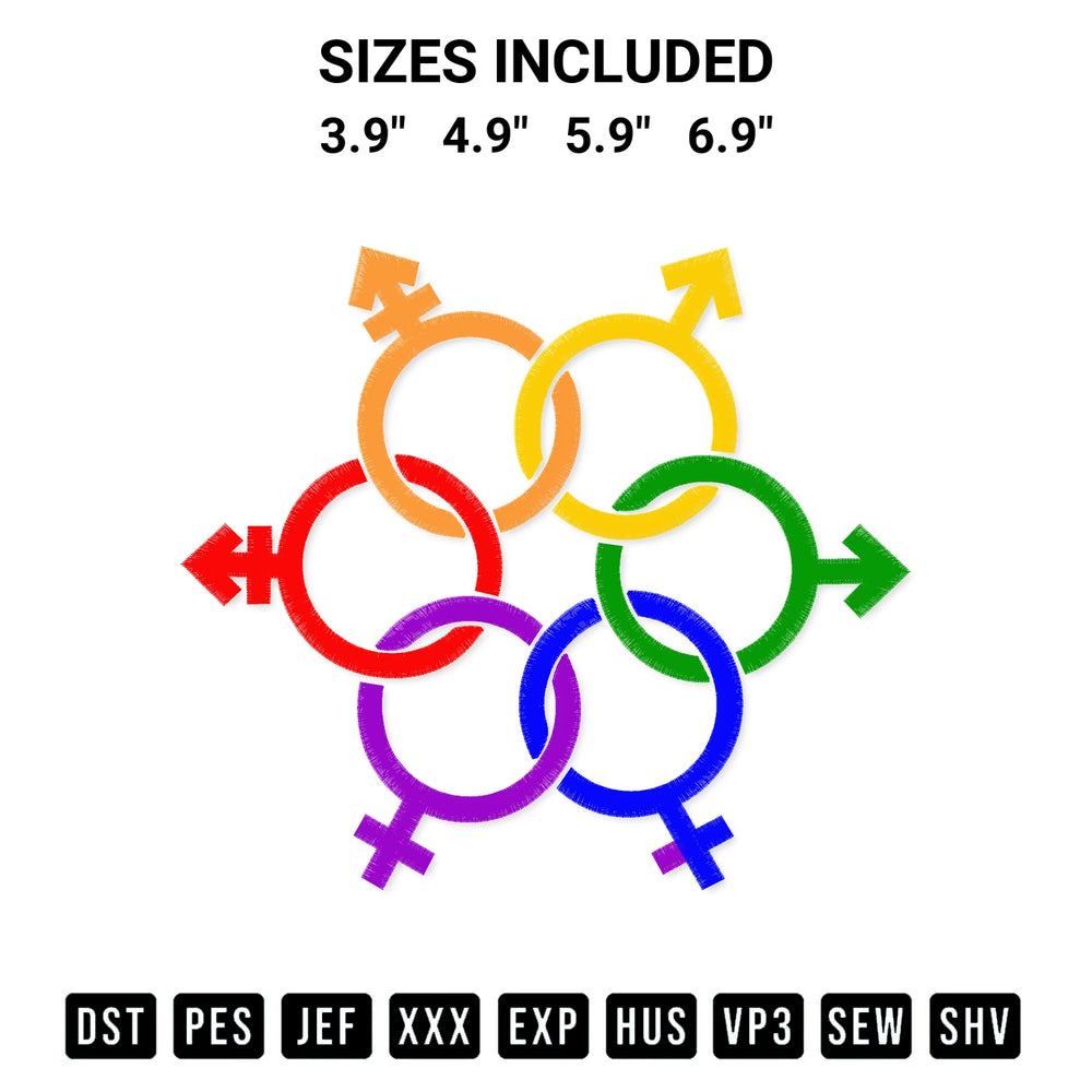Looking for the perfect pattern? Download the Lgbtq Logo Embroidery Design embroidery design today at Designspacks.com. Crisp, clean stitching guaranteed. Available sizes: 3.9", 4.9", 5.9", 6.9".