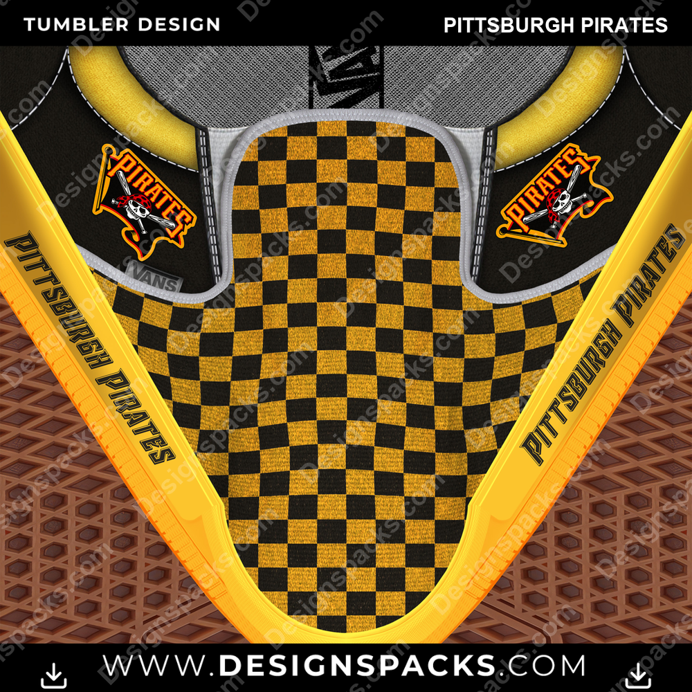 Baseball Vans Classic Pittsburgh Pirates Tumbler Digital Wrap Design