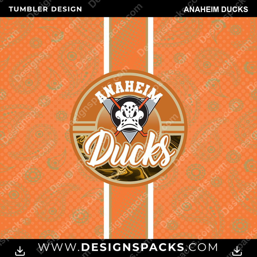Hockey Handkerchief Anaheim Ducks Tumbler Digital Wrap Design