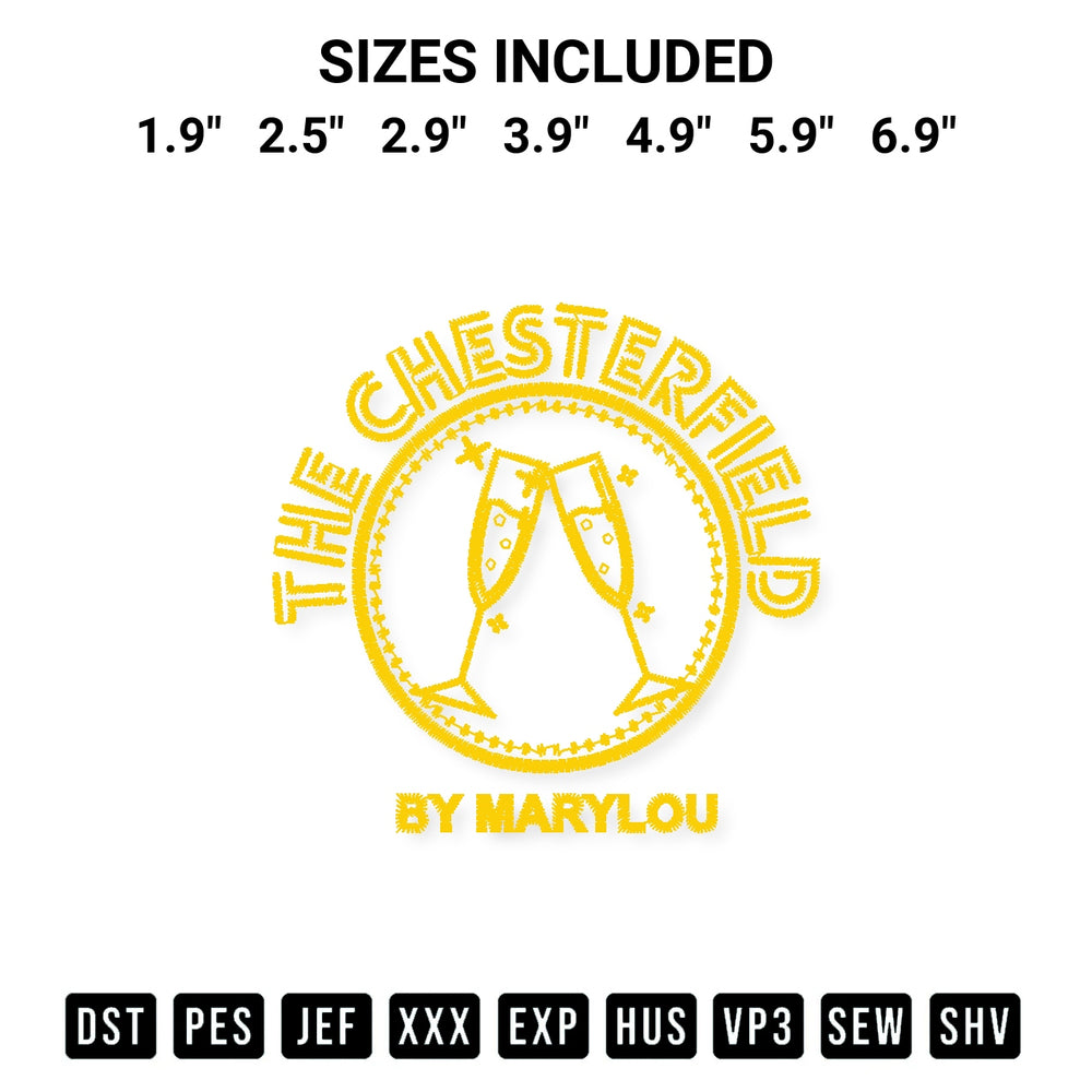 Elevate your next project with our The Chesterfield By Marylou Embroidery Design embroidery file. Shop high-quality digital patterns instantly at Designspacks.com. Available sizes: 1.9", 2.5", 2.9", 3.9", 4.9", 5.9", 6.9".