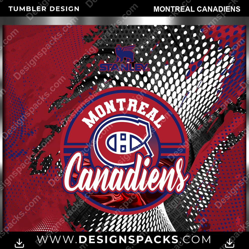 Ice Hockey Stanley Montreal Canadiens NHL Hockey Tumbler Digital Wrap Design Download