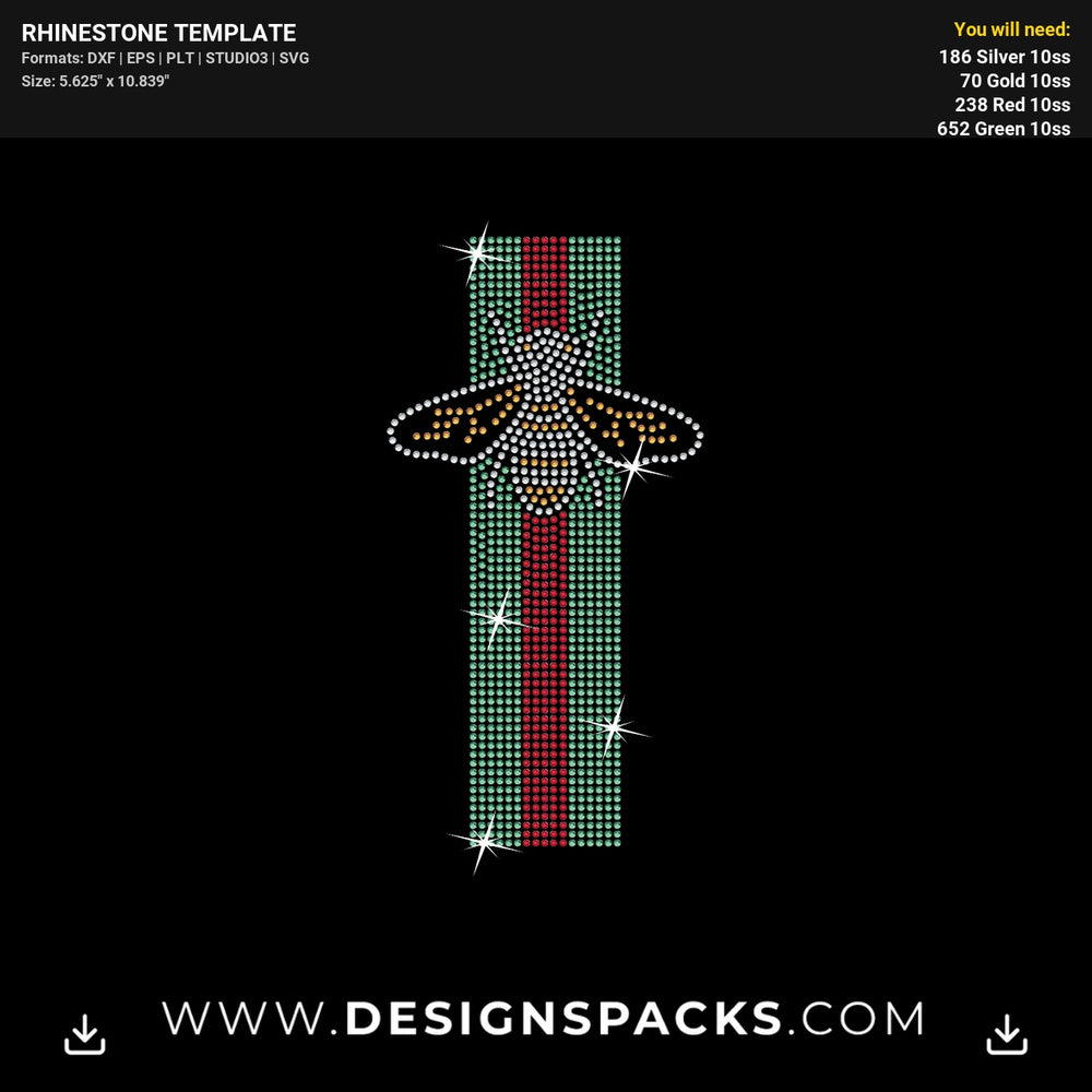 Gucci Bee Updated Rhinestone Digital Template