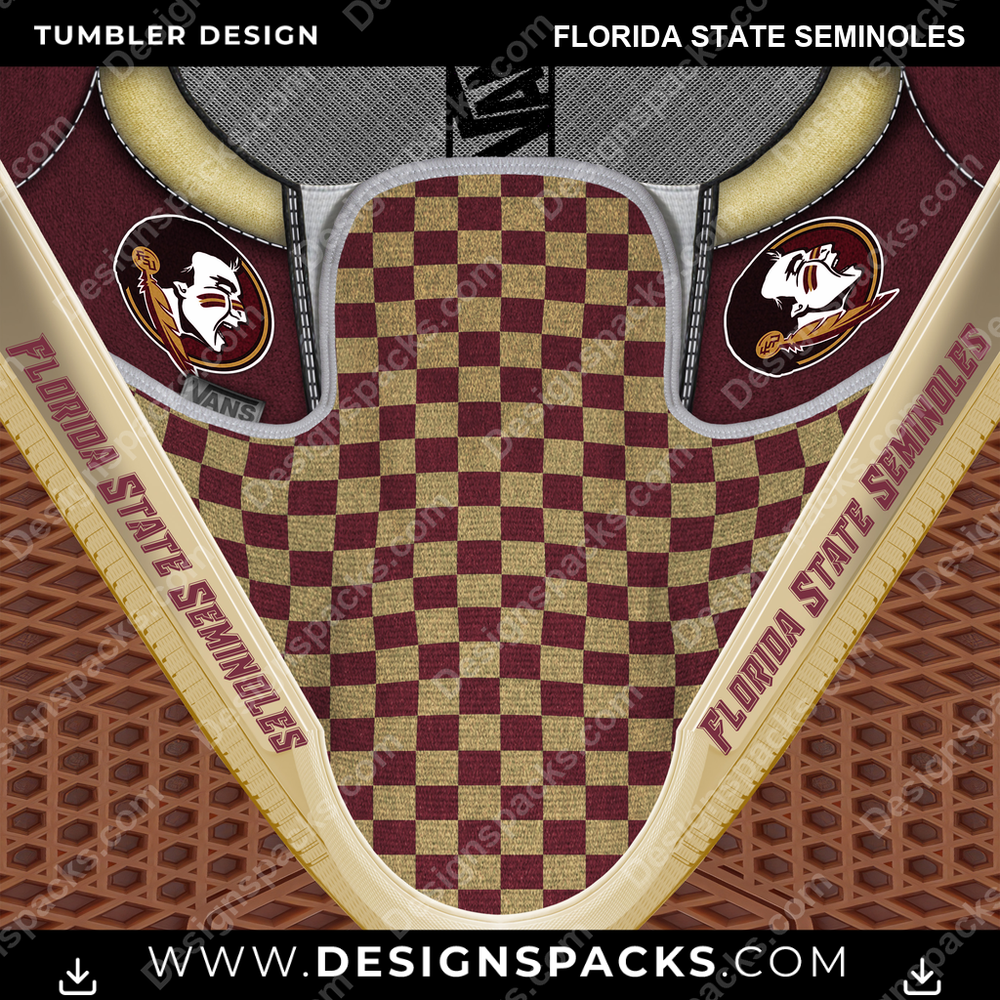 College Sport Vans Classic Florida State Seminoles NCAA College Sport Tumbler Digital Wrap Design Download