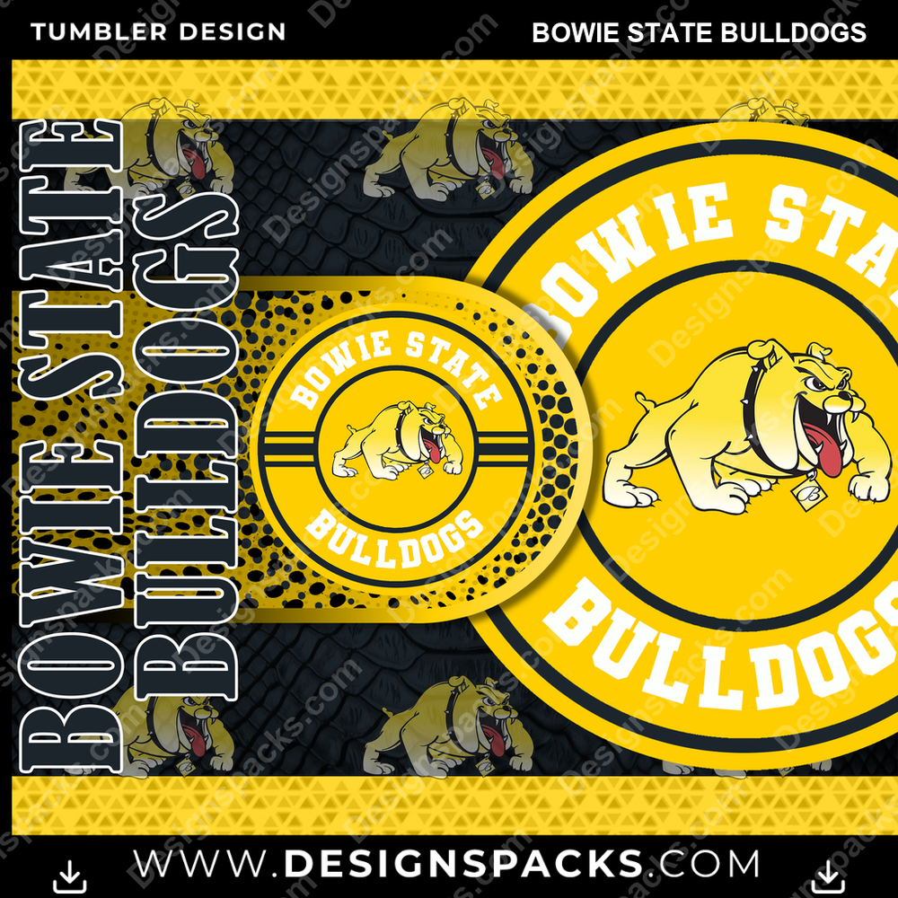 College Sport Hyper Bowie State Bulldogs NCAA College Sport Tumbler Digital Wrap Design Download