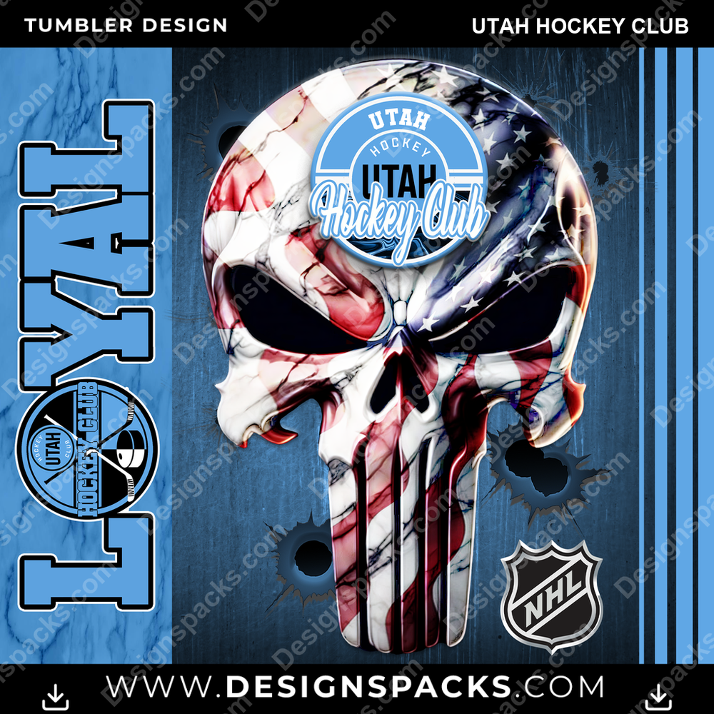 Hockey Loyal Utah Club NHL Tumbler Digital Wrap Design Download
