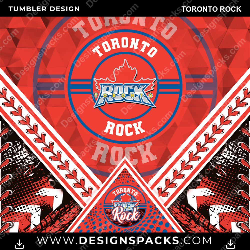 Lacrosse Diamond Toronto Rock Tumbler Digital Wrap Design