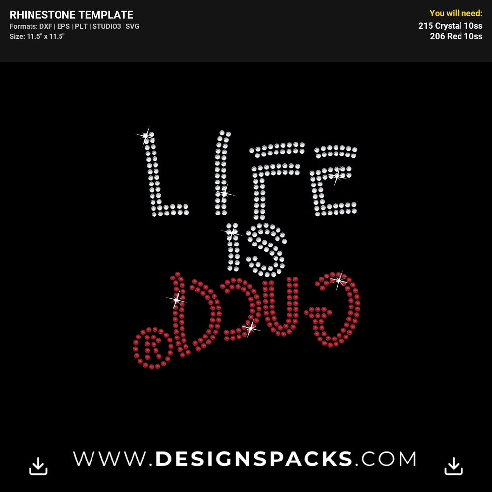 Small Life Is Gucci Rhinestone Digital Template