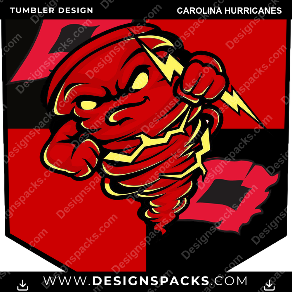 Hockey Sigil Carolina Hurricanes Tumbler Digital Wrap Design