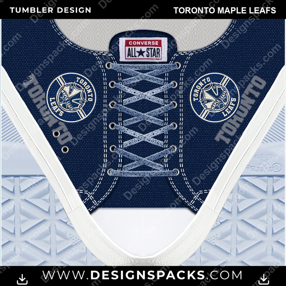 Ice Hockey Converse Toronto Maple Leafs Tumbler Digital Wrap Design