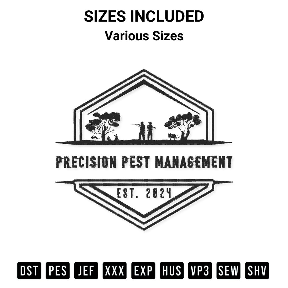 Looking for the perfect pattern? Download the Precision Pest Management Embroidery Design embroidery design today at Designspacks.com. Crisp, clean stitching guaranteed. Available sizes: Various Sizes.