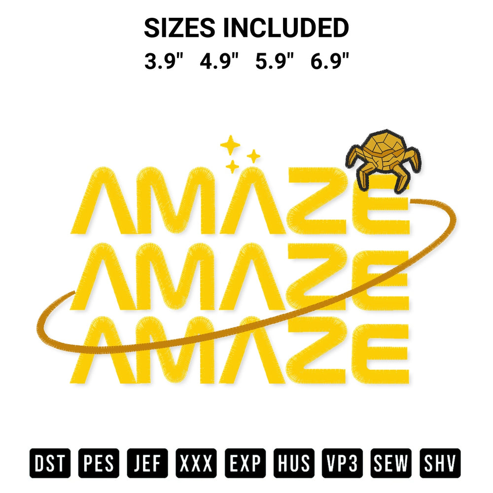Looking for the perfect pattern? Download the Amaze Amaze Amaze Rocky Embroidery Design embroidery design today at Designspacks.com. Crisp, clean stitching guaranteed. Available sizes: 3.9", 4.9", 5.9", 6.9".