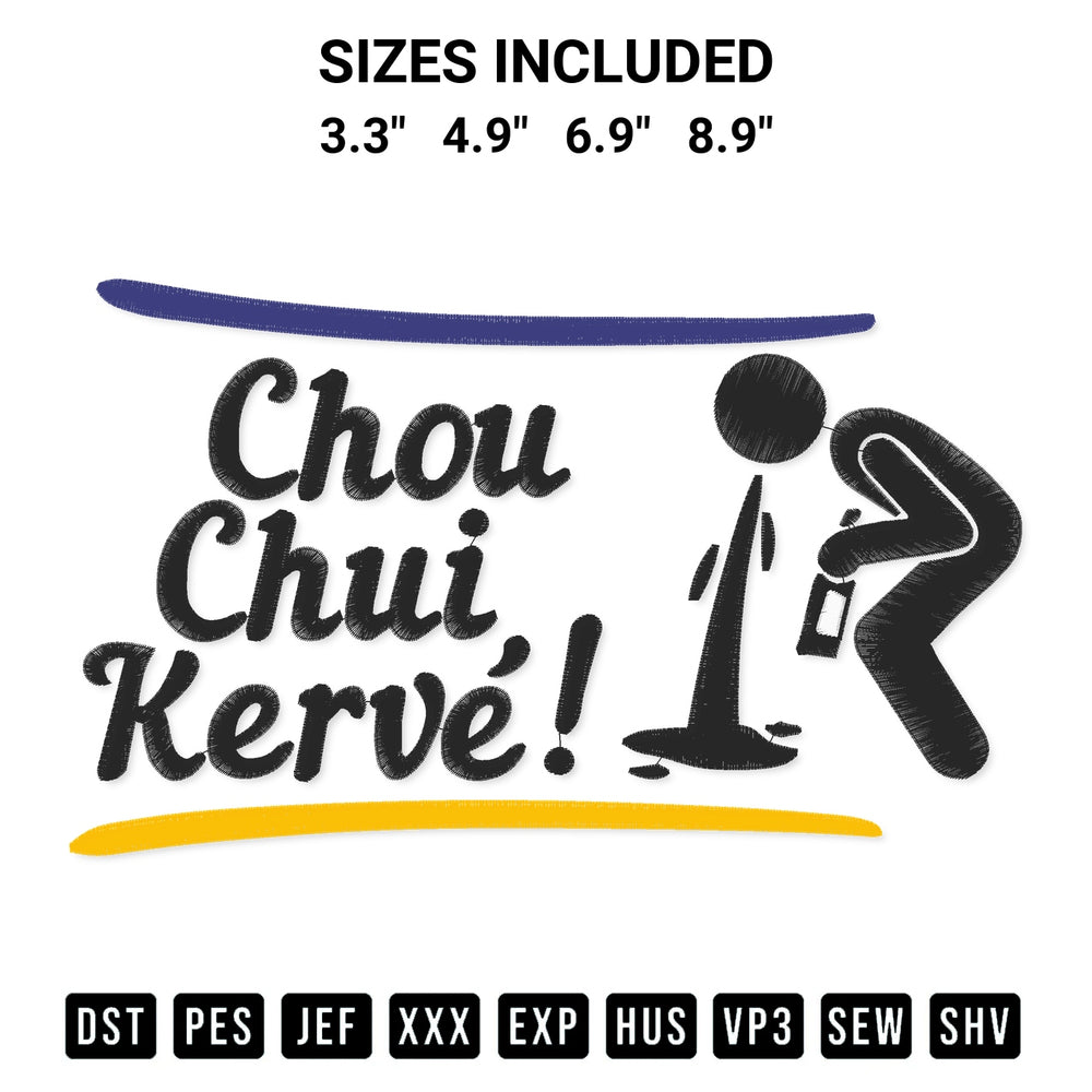 Add a unique touch to your apparel with the Chou Chui Kerve Embroidery Design embroidery file. Premium instant download available now on Designspacks.com. Available sizes: 3.3", 4.9", 6.9", 8.9".
