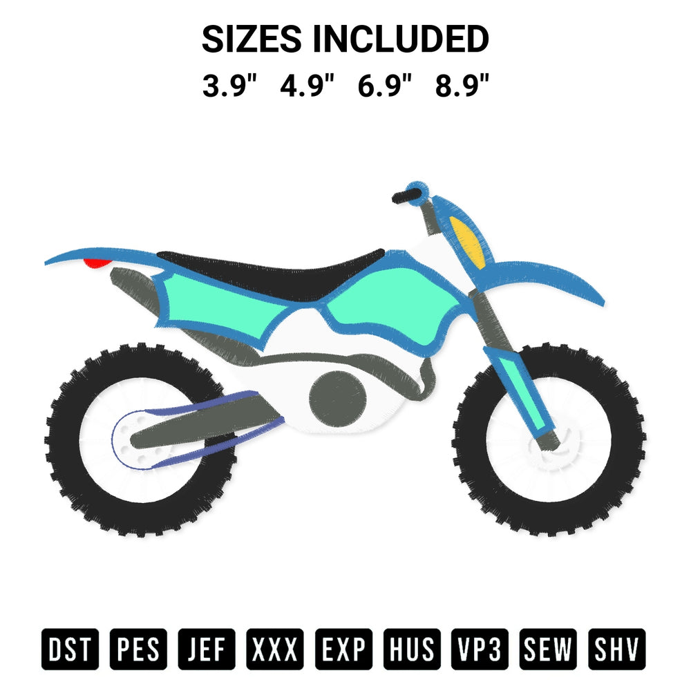 Looking for the perfect pattern? Download the Motorcycle Embroidery Design embroidery design today at Designspacks.com. Crisp, clean stitching guaranteed. Available sizes: 3.9", 4.9", 6.9", 8.9".