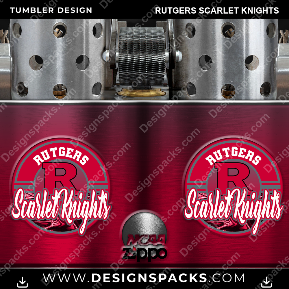 College Sport Zippo Lighter Rutgers Scarlet Knights Tumbler Digital Wrap Design