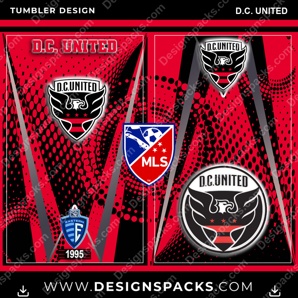 US Soccer Team Logo D.C. United Tumbler Digital Wrap Design