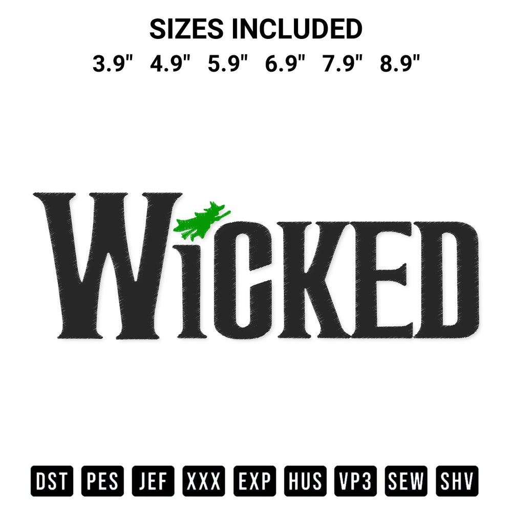 Transform your fabrics with the Wicked Musical Embroidery Design embroidery design. Instant access to premium digitized patterns at Designspacks.com. Available sizes: 3.9", 4.9", 5.9", 6.9", 7.9", 8.9".