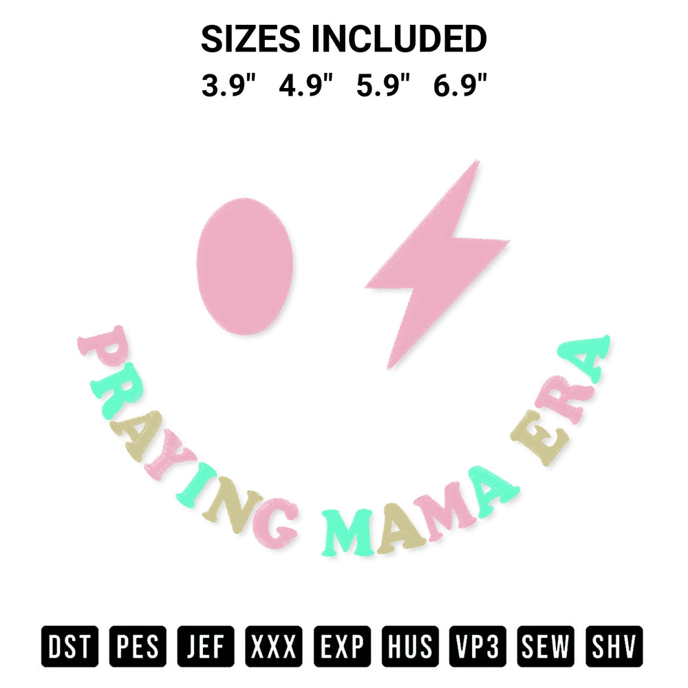 Download the Praying Mama Era Embroidery Design machine embroidery design exclusively at Designspacks.com. Premium digitized pattern for apparel and DIY crafts. Available sizes: 3.9", 4.9", 5.9", 6.9".