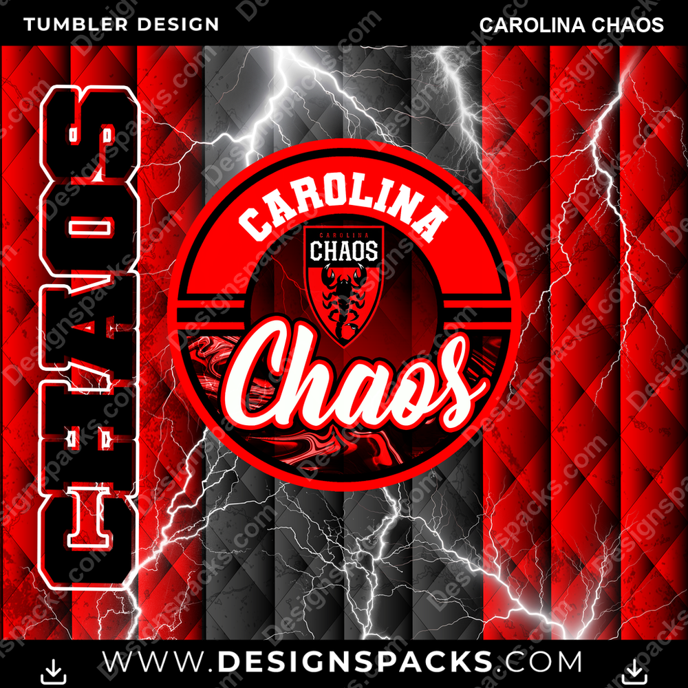 Lacrosse Diamond Carolina Chaos Tumbler Digital Wrap Design