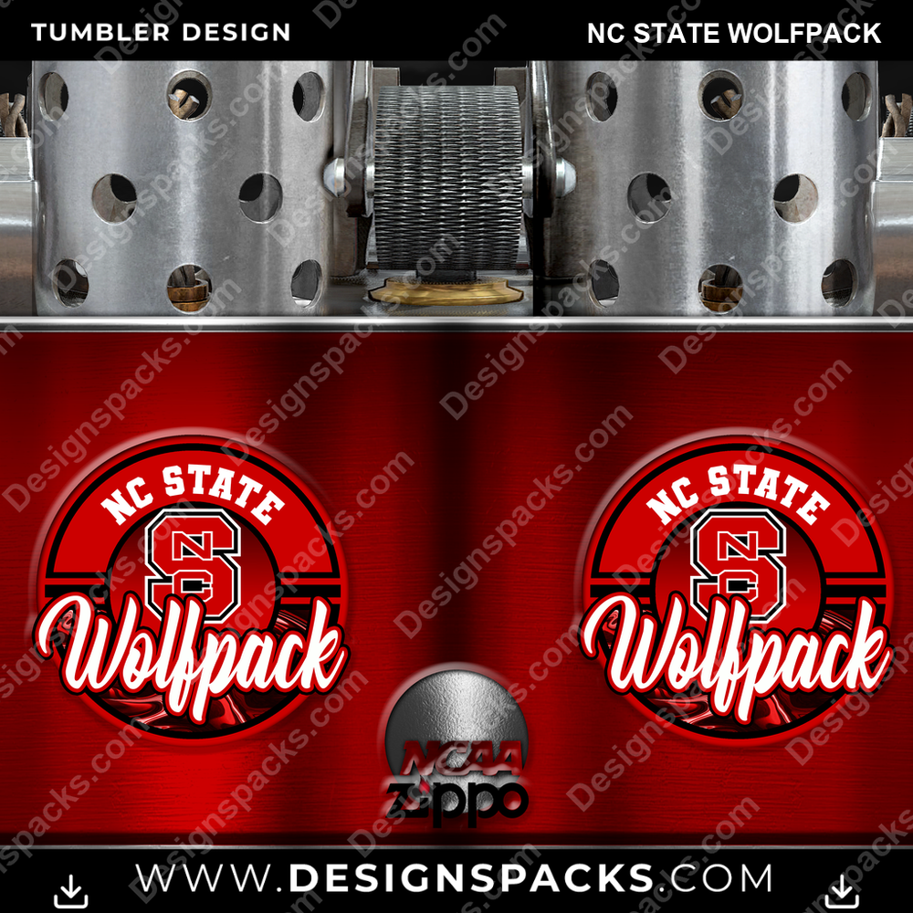 College Sport Zippo Lighter Nc State Wolfpack Tumbler Digital Wrap Design