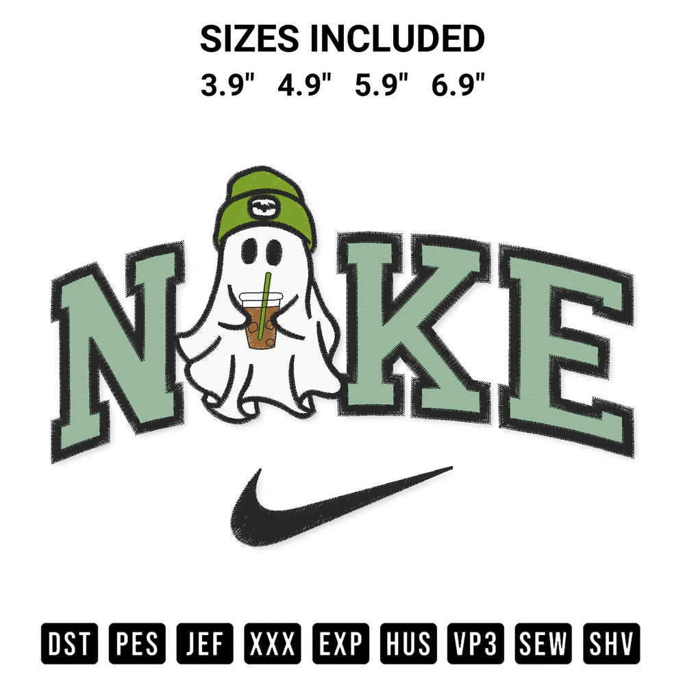 Looking for the perfect pattern? Download the Nike Ghost Drinking Iced Coffee Embroidery Design embroidery design today at Designspacks.com. Crisp, clean stitching guaranteed. Available sizes: 3.9", 4.9", 5.9", 6.9".