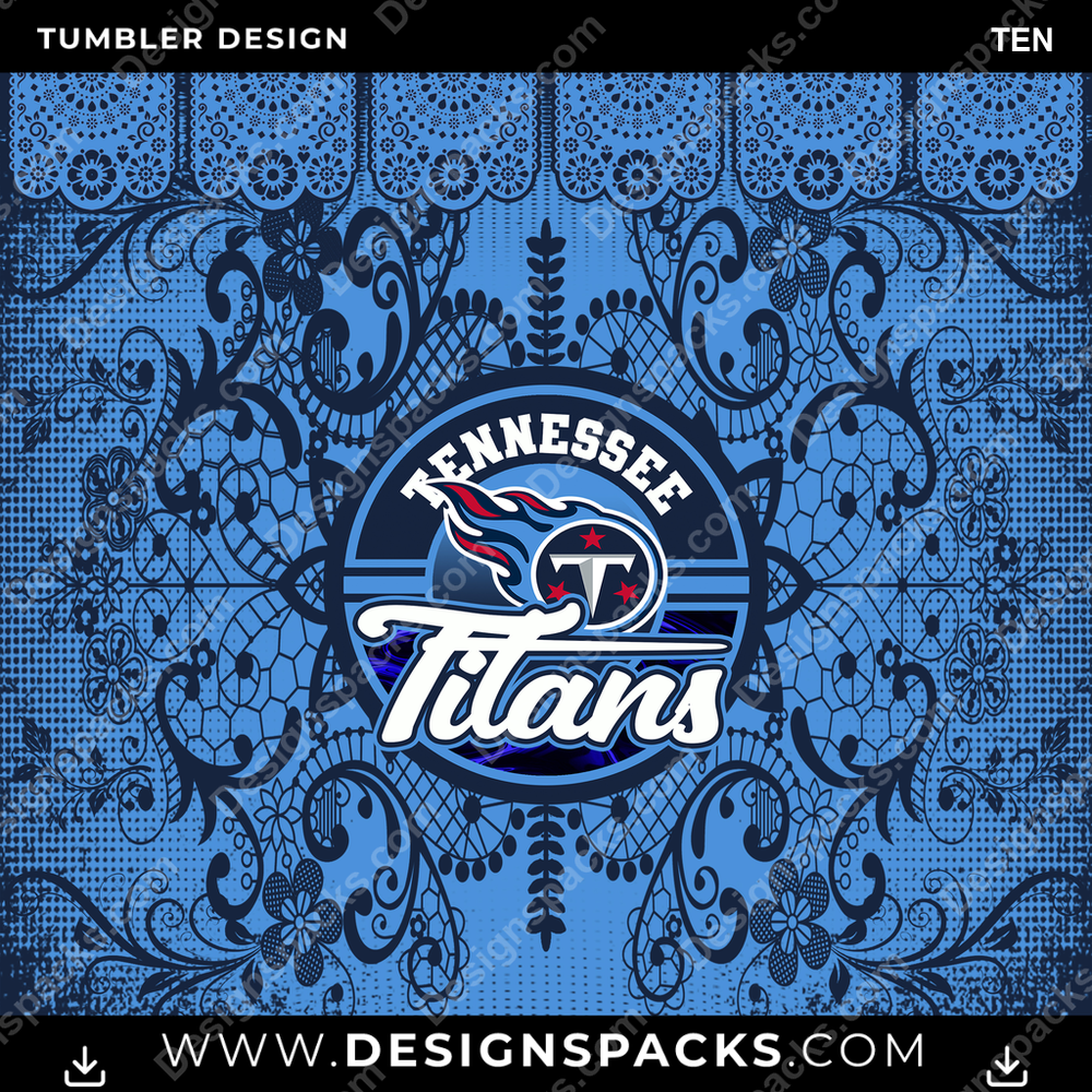 Football Lace & Logo TEN Tumbler Digital Wrap Design
