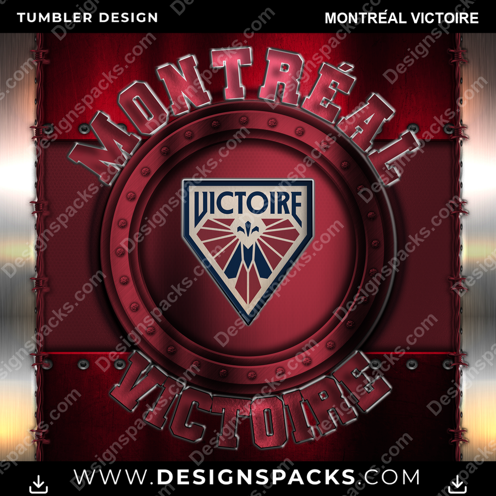 Hockey Metal Montréal Victoire Tumbler Digital Wrap Design