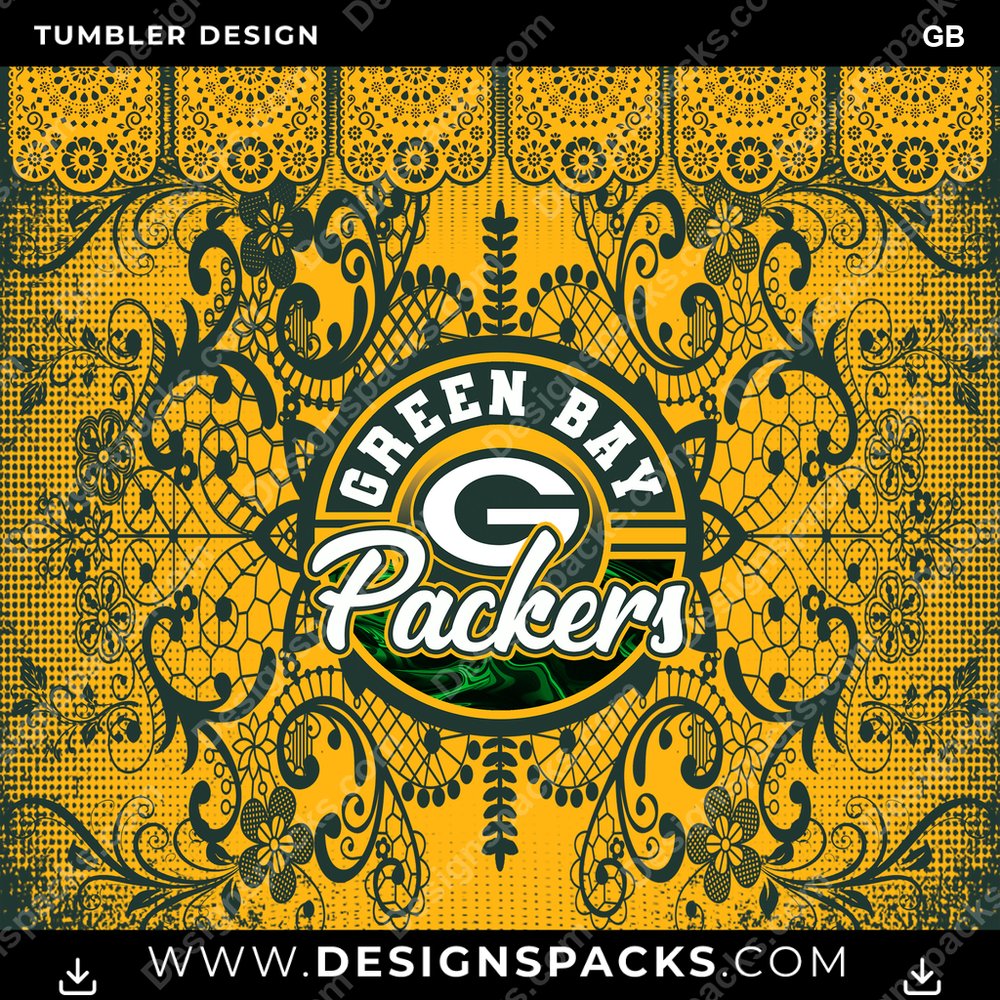 Football Lace & Logo GB Tumbler Digital Wrap Design