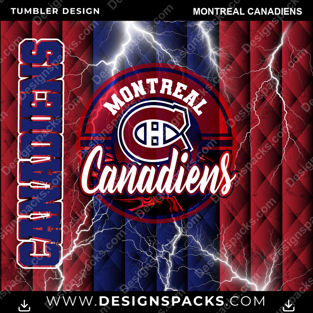 Hockey Diamond Montreal Canadiens Tumbler Digital Wrap Design