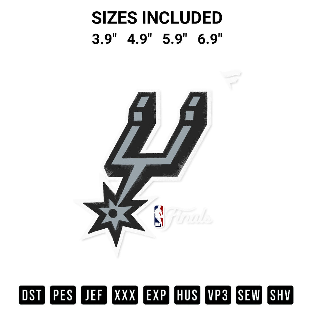 Shop the San Antonio Spurs Finals 2026 Embroidery Design machine embroidery pattern at Designspacks.com. Beautifully digitized for flawless stitching on any fabric. Available sizes: 3.9", 4.9", 5.9", 6.9".