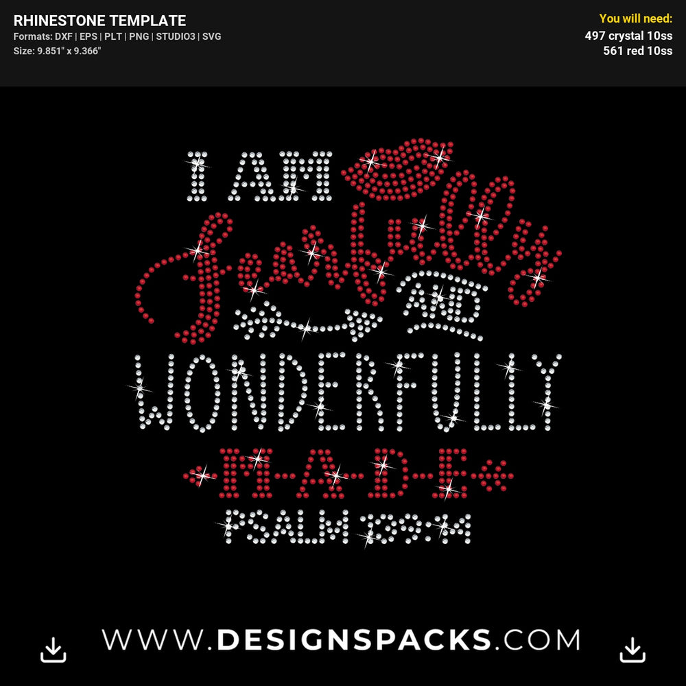 Fearfully Wonderfully Updated Rhinestone Digital Template